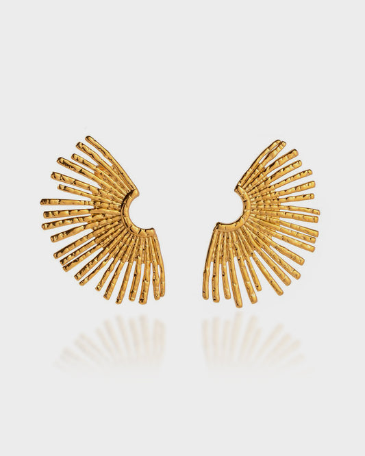 "Elegant Celine Earrings from Queen and Co, featuring a sophisticated design with sparkling details, perfect for adding a touch of luxury to any outfit."