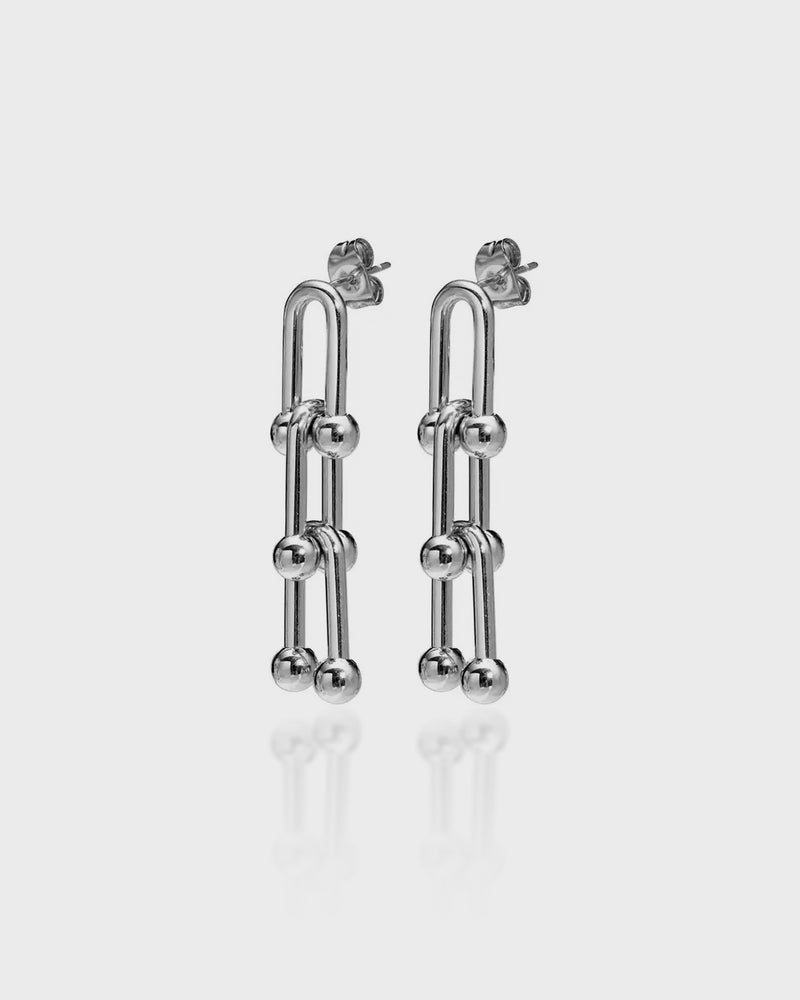 Vogue Earrings Silver - Queen&Collection