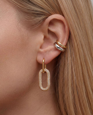 Queen and Co. Abstract Ear Cuff – 18K Gold Plated, Minimal No Piercing Ear Cuff