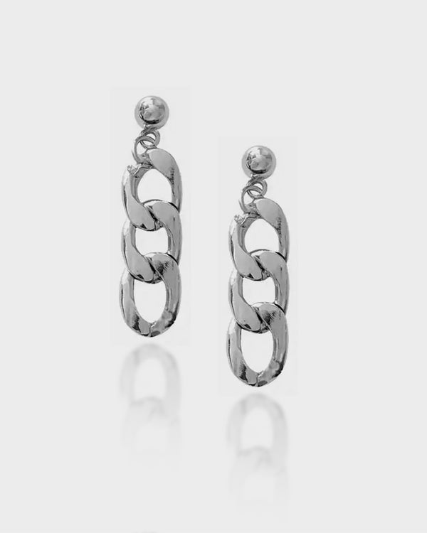 Linked Earrings Silver - Queen&Collection