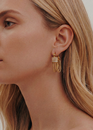 Queen and Co. Icon Earrings – 18K Gold Plated Hoop Earrings, Minimal Everyday Jewellery