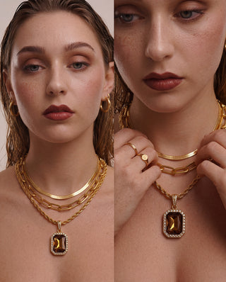 Istanbul Layered Necklace Set – 18K Gold Plated Waterproof Jewellery, Minimal Everyday Stack | Queen and Co.