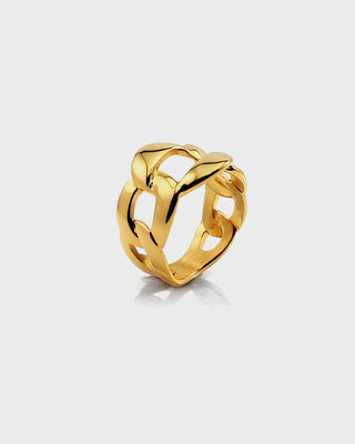 Mass Ring – Gold Statement Ring, Waterproof 316L Stainless Steel | Queen & Co