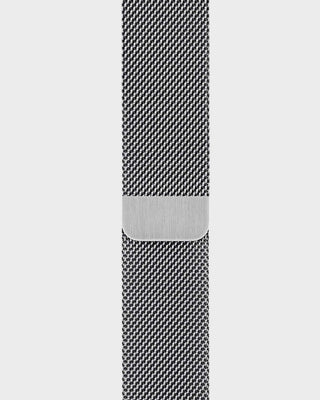 Black and white patterned watch strap on a light gray background