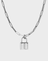Padlock Silver Necklace - Queen&Collection