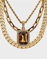 Vertigo Layering Set from Queen & Co. – Elegant gold necklace layers for a modern, stylish look