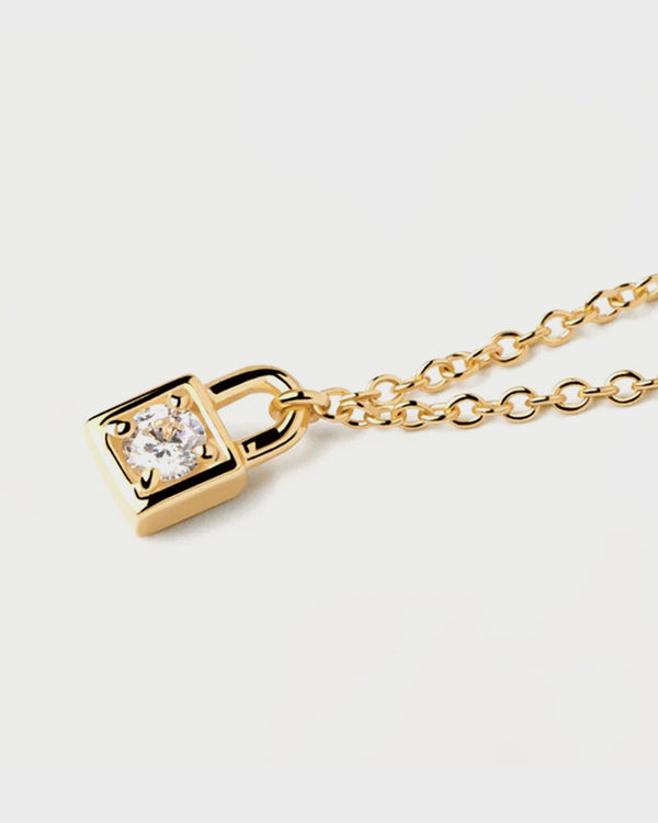 Padlock Petite Necklace - Queen&Collection