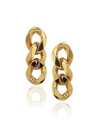 Riot | Gold & Silver Chunky Curb Chain Earrings | Waterproof Stainless Steel