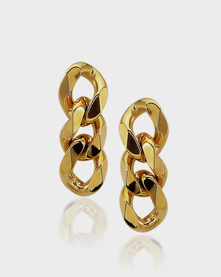 Riot | Gold & Silver Chunky Curb Chain Earrings | Waterproof Stainless Steel