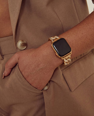 Apple Watch Band – Gold Stainless Steel – Statement Chain Design | Queen Band