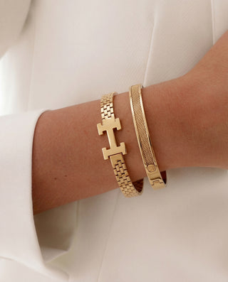 Queen and Co. Hue Bracelet – 18K Gold Plated Minimal Bracelet, Everyday Wear