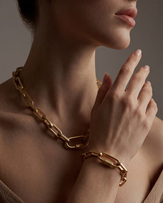 Brutalist Bracelet – Chunky Gold Chain Bracelet Waterproof 316L Stainless Steel | Queen & Co