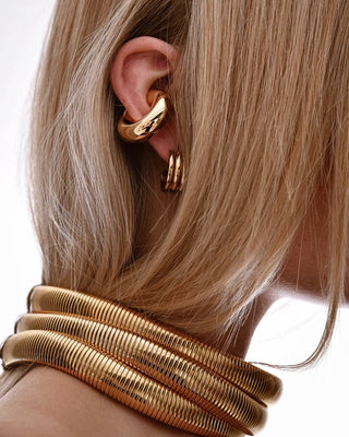 Queen and Co. Marina Choker Necklace – 18K Gold Plated, Minimal Gold Choker Necklace