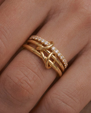 Signet Ring – 18K Gold Plated Engraved Statement Ring | Queen & Co