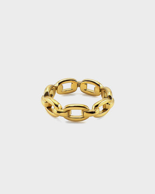 Queen and Co. Matcha Ring – 18K Gold Plated, Minimal Statement Ring