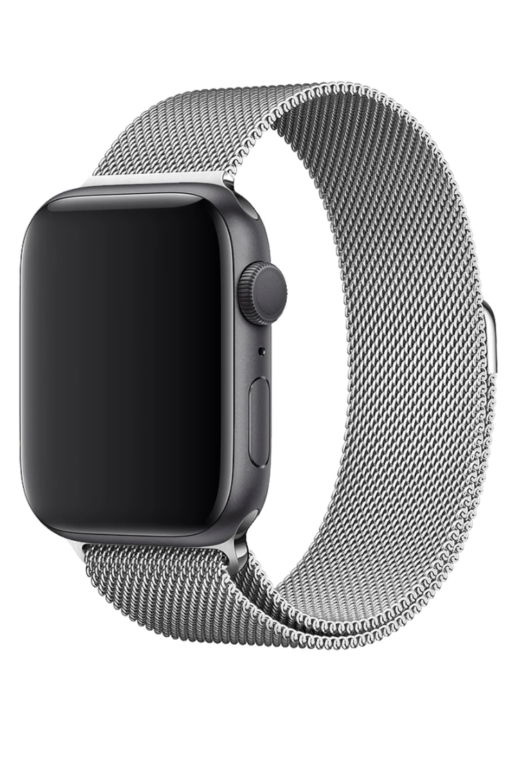 Milanese Silver Apple Watch Band - Queen&Collection