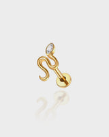 Snake Diamond Stud - Queen&Collection