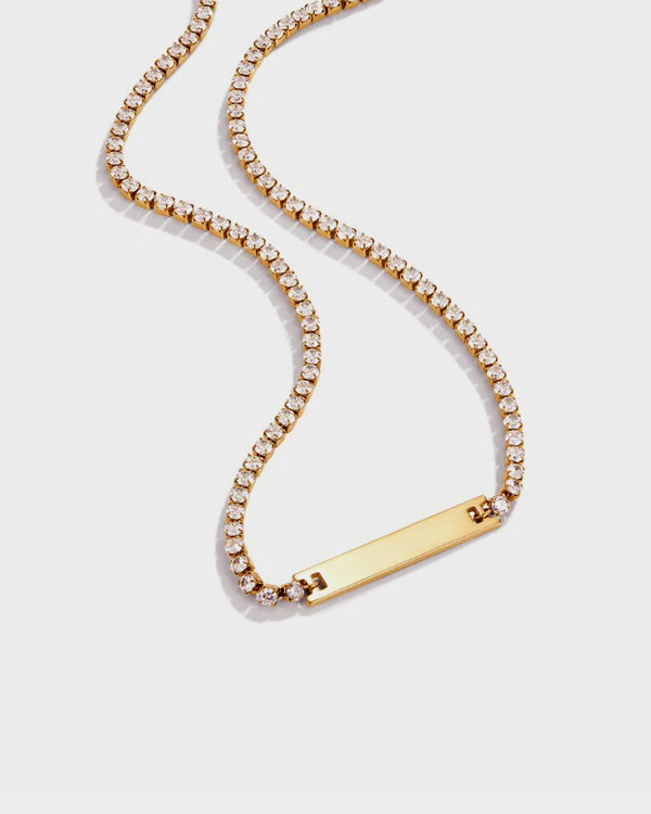 Tennis Bar Necklace - Queen&Collection