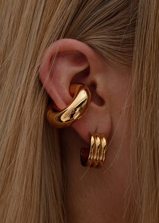 Queen and Co. Venus Bold Ear Cuff – 18K Gold Plated Statement Ear Cuff, No Piercing