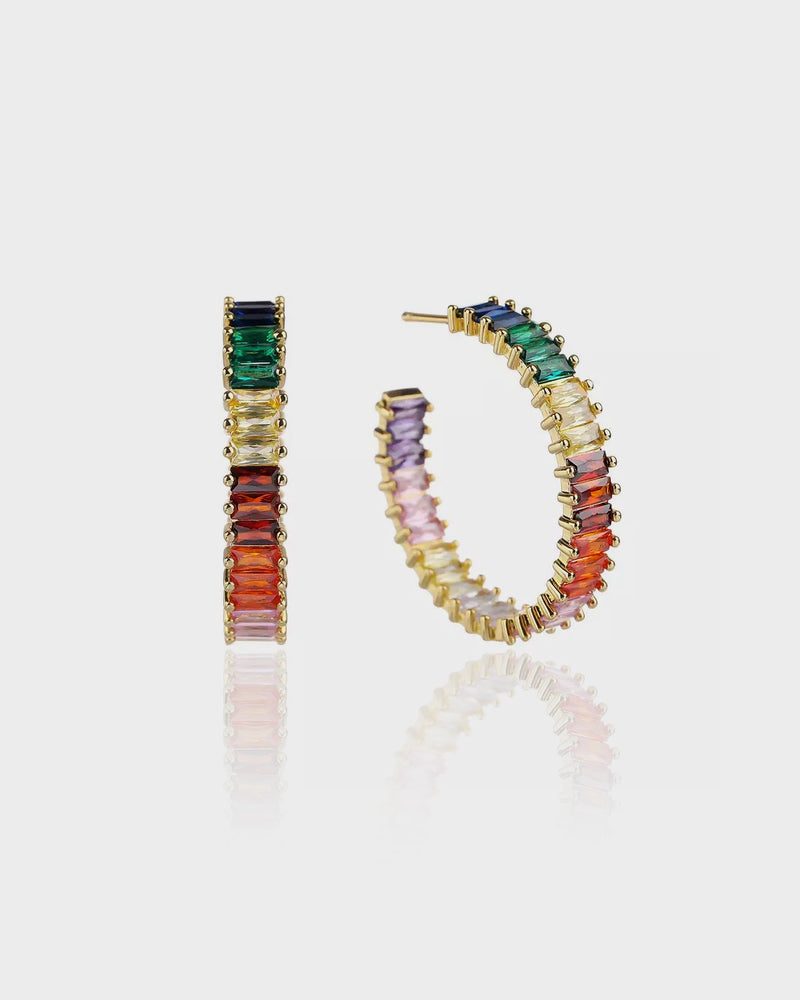 Tennis Shade of colours  Earrings - Queen&Collection