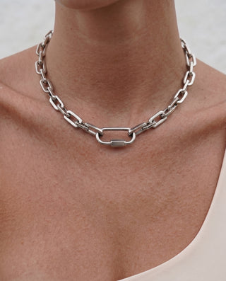 Brutalist Necklace Silver – 18K Silver Plated