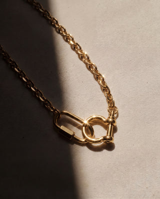 Queen and Co. Sun Necklace – 18K Gold Plated Chain Necklace