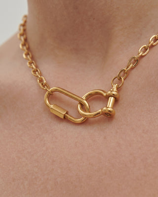 Queen and Co. Sun Necklace – 18K Gold Plated Chain Necklace