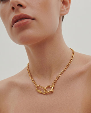 Queen and Co. Sun Necklace – 18K Gold Plated Chain Necklace
