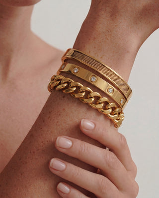 Magnum Layering Set – 18K Gold Plated Chain Set, Bold Statement Stack | Queen and Co.