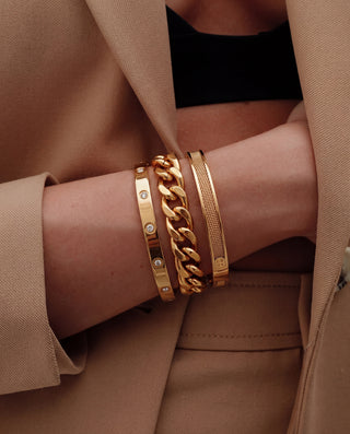 Magnum Layering Necklace Set – 18K Gold Plated Chain Set, Bold Statement Stack | Queen and Co.