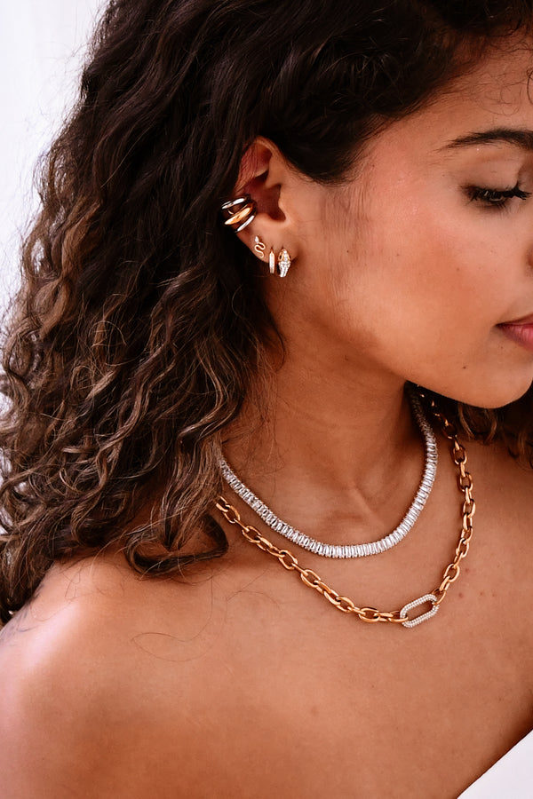 Snake Diamond Earring - Queen&Collection