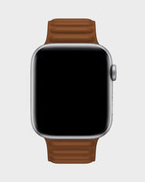 Brown Leather Link Apple Watchband - Queen&Collection