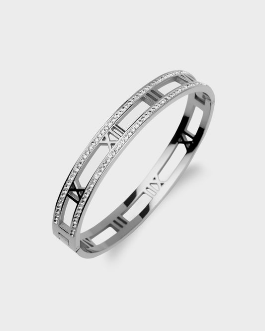 Century Bracelet in Silver by Queen and Co. - A sleek and elegant silver bracelet featuring a timeless design, perfect for any occasion