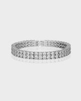 Tennis Bracelet Silver | 2 rows - Queen&Collection